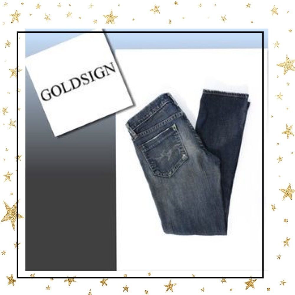 Goldsign Acid Wash Cropped Skinny Jeans 25
